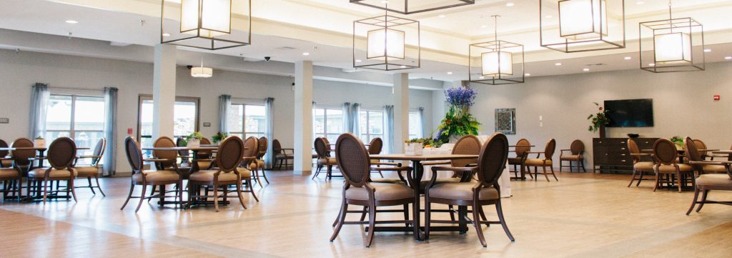 Dining room at a skilled nursing facility
